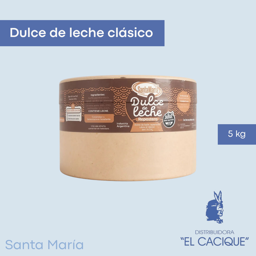 DULCE DE LECHE CLAS. X 5 KG. SANTA MARIA